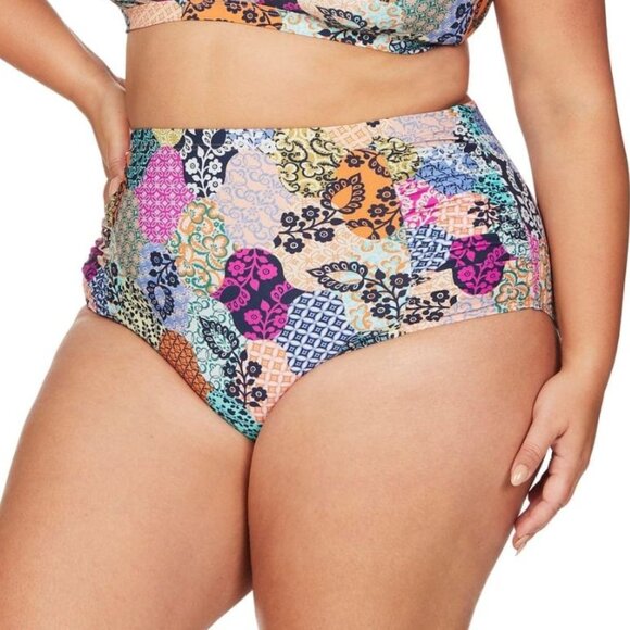 NEW Artesands Salmagundi Botticelli High Waist Ruched Swim Pant SIZE 18